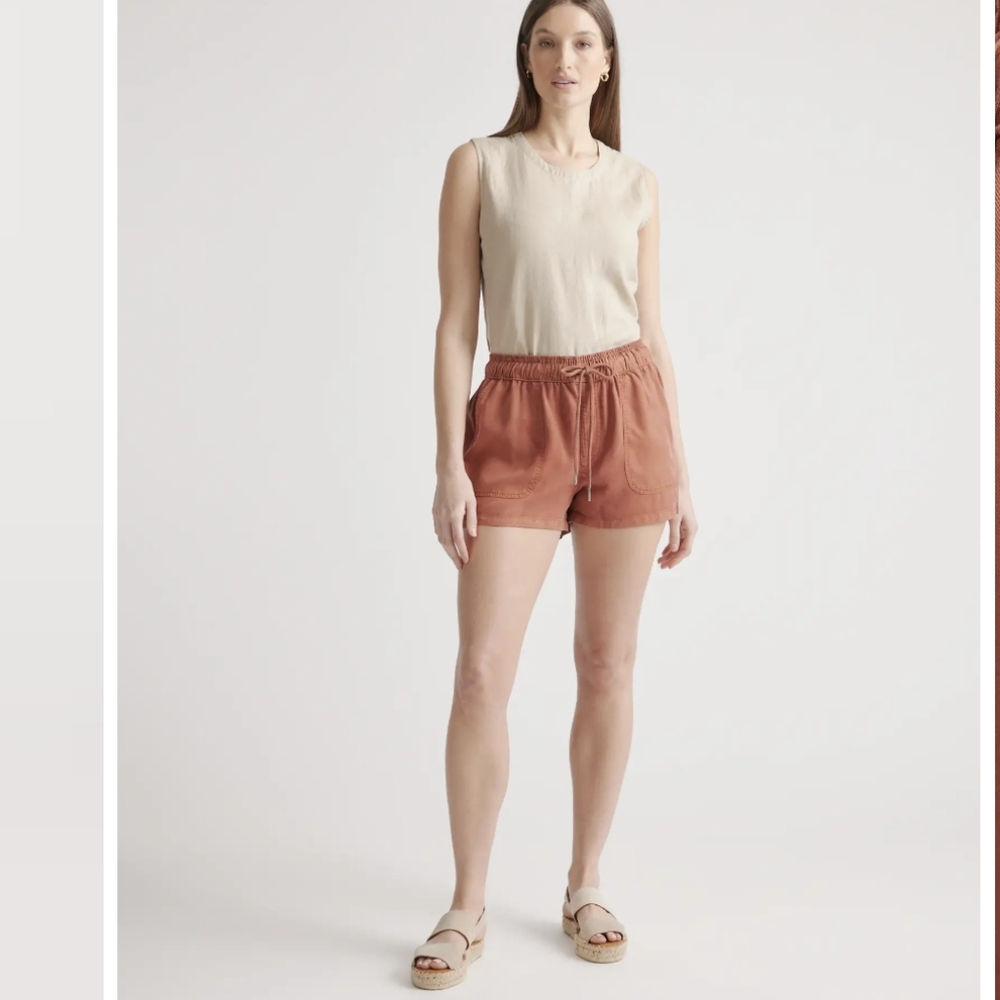 Quince Vintage Wash Tencel Utility Shorts